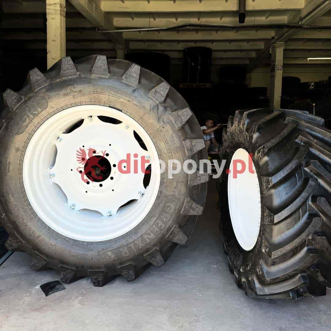 Opony rolnicze GRI GreenXLR 650/65R42 na białych felgach – Ditopony