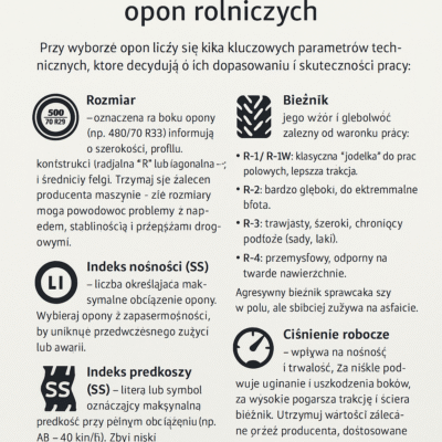 Najważniejsze parametry opon rolniczych