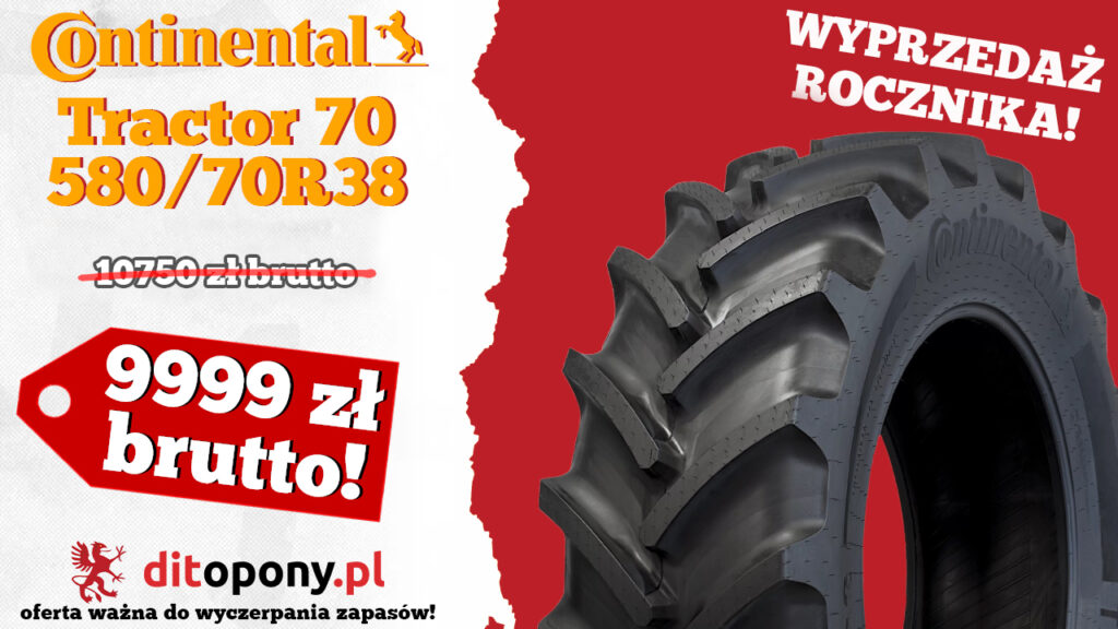 💥 Opona 580/70R38 Continental Tractor 70 - od teraz w rewelacyjnej promocji! 💥 1