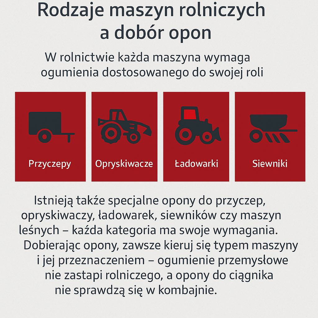 Rodzaje opon rolniczych